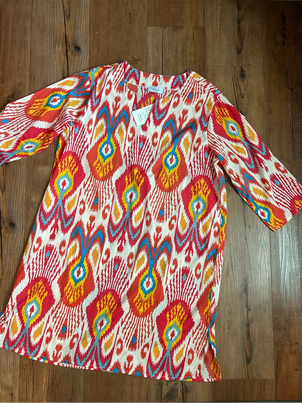 Multicolor Ikat Print Dress
